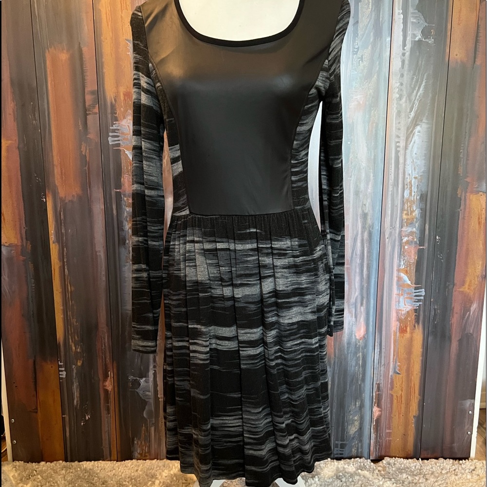 Womens XS Faux Leather Dress
